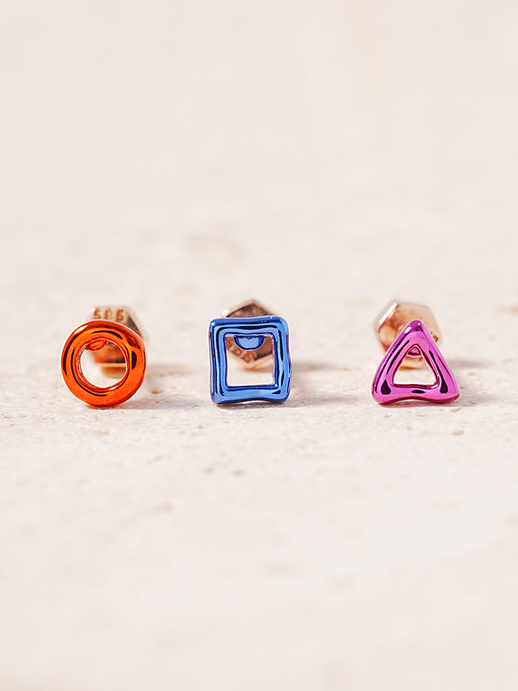 14K Gold Color Graphic Pop Shape Cartilage Earring 18G