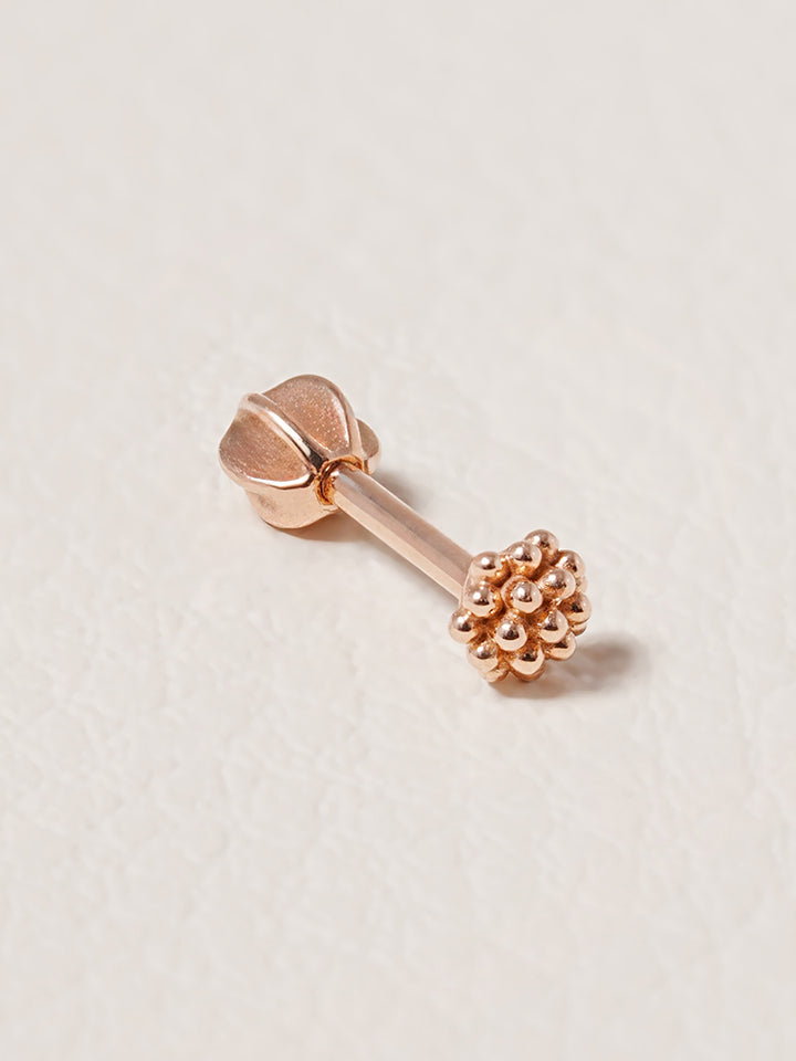14K Solid Gold Cluster Cartilage Earring 18G16G