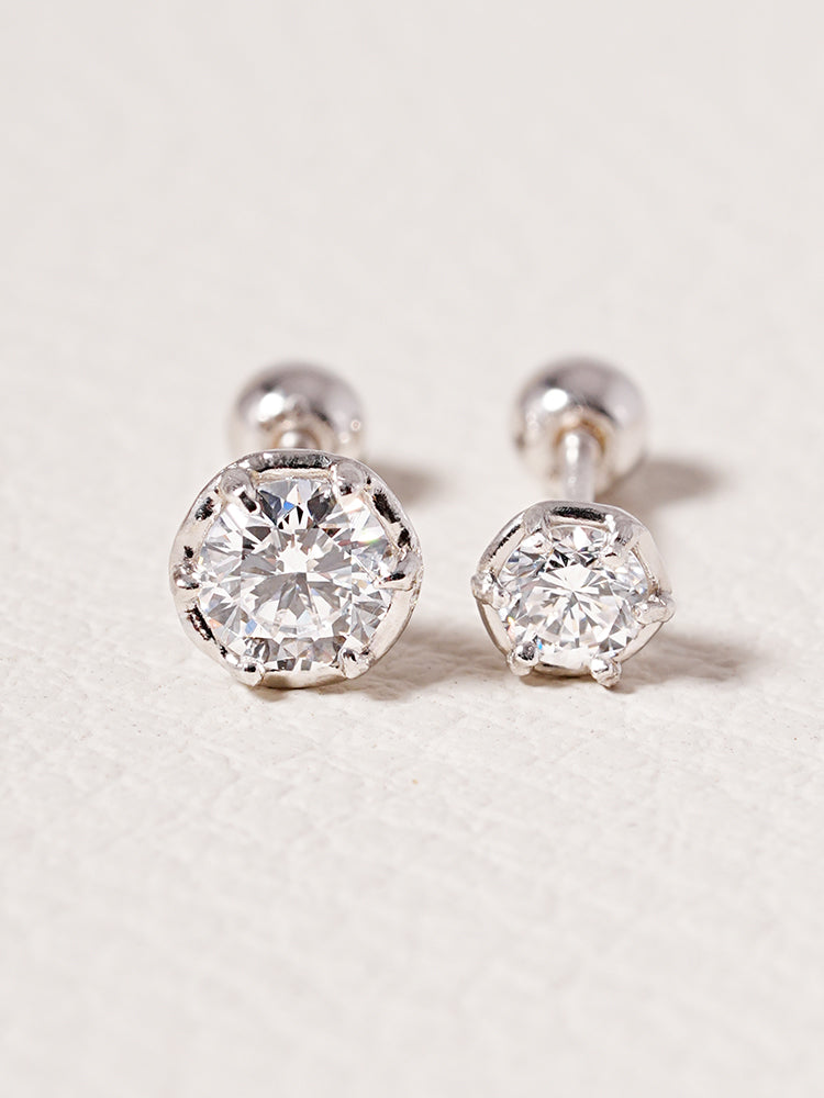 14K Solid Gold Lab Diamond Grace Cartilage Earring 20G18G16G