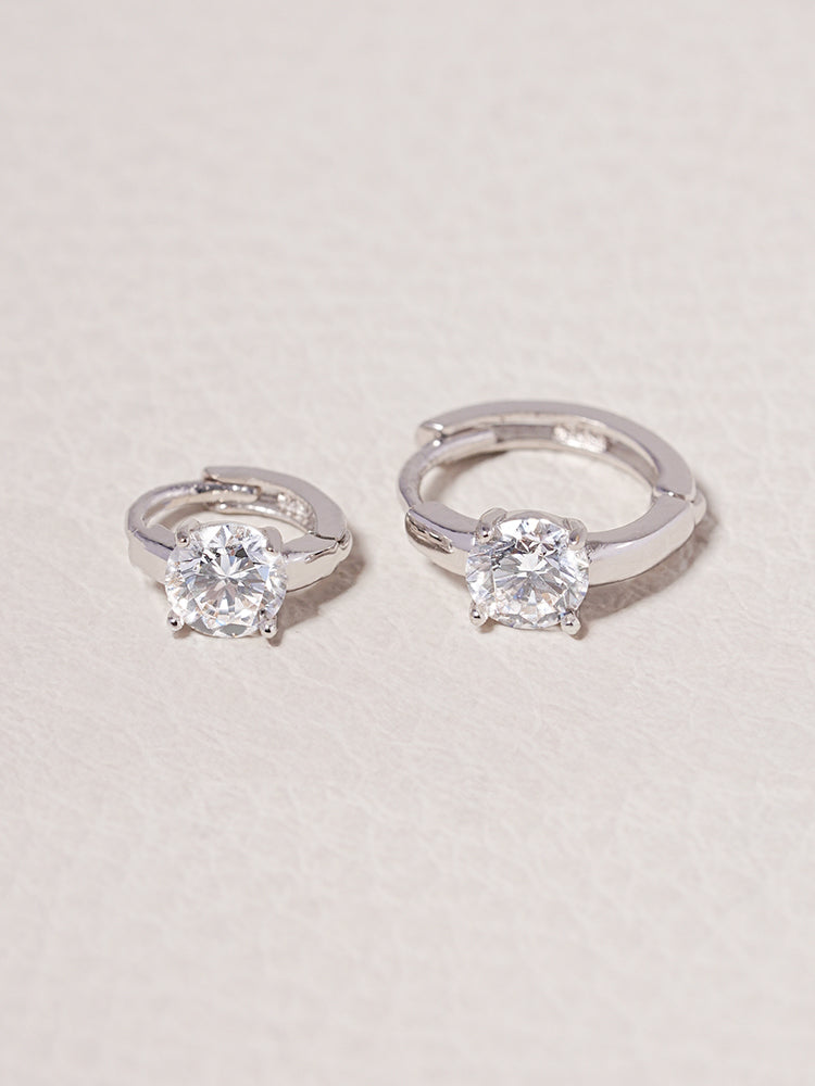 14K 18K Solid Gold Lab Diamond Mini Cartilage Hoop Earring