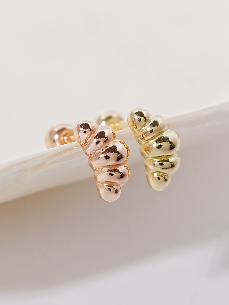 14K Solid Gold Lovely Volume Cartilage Earring 20G