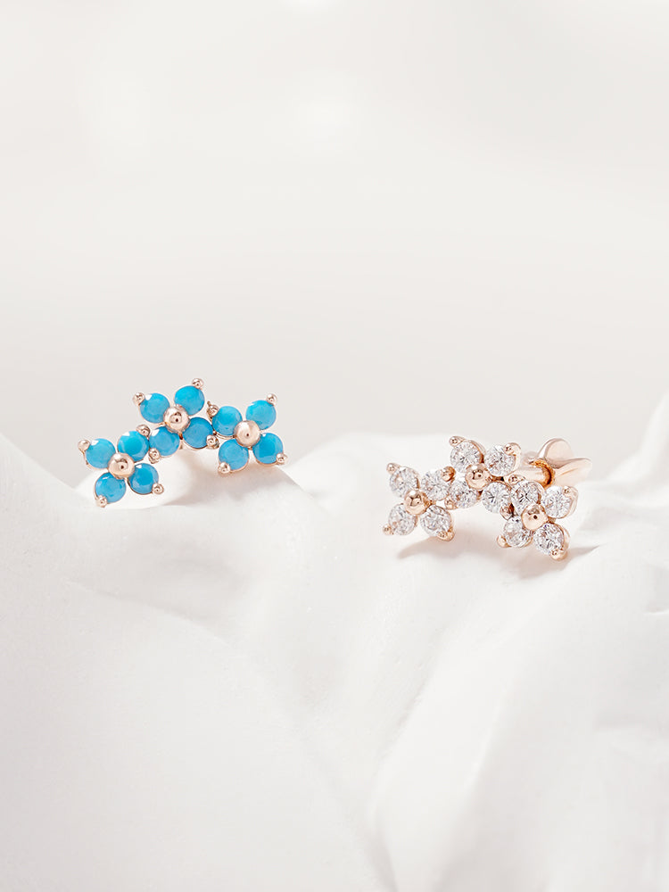 14K Gold Moment in Bloom Cartilage Earring 18G16G