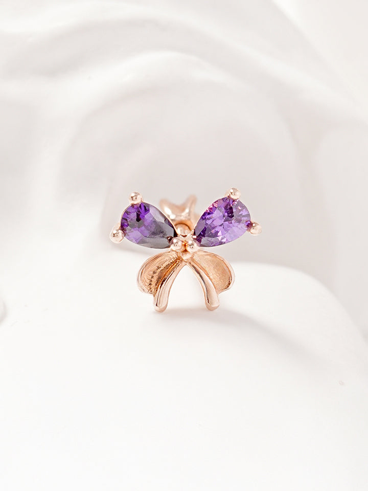 14K Gold Moonlight Ribbon Cartilage Earring 18G16G