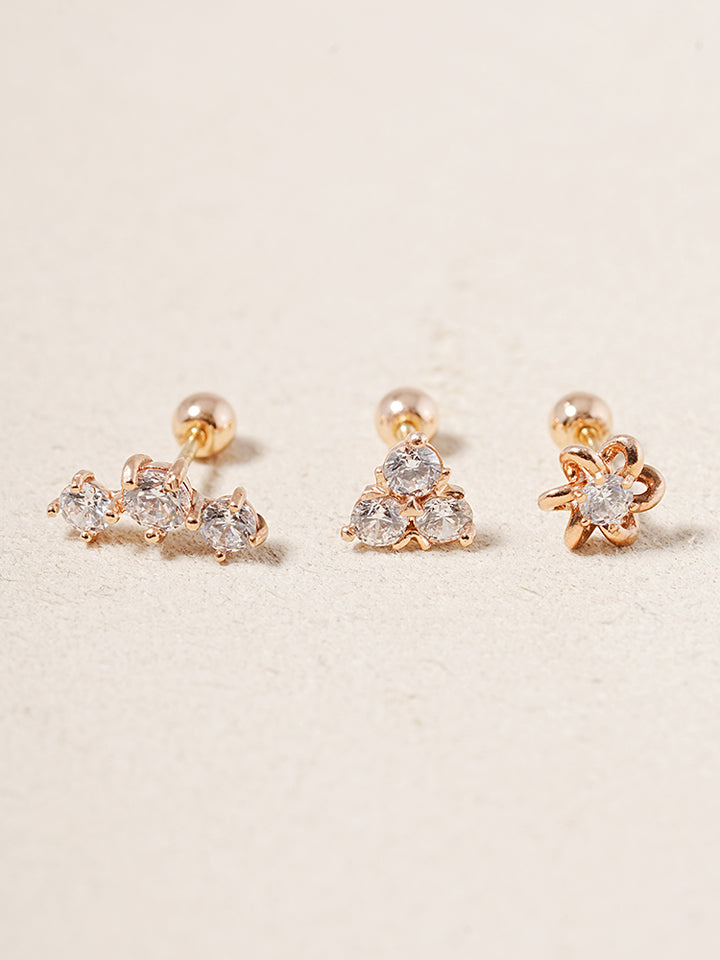 14K Solid Gold Wish Cartilage Earrings Collection 20G