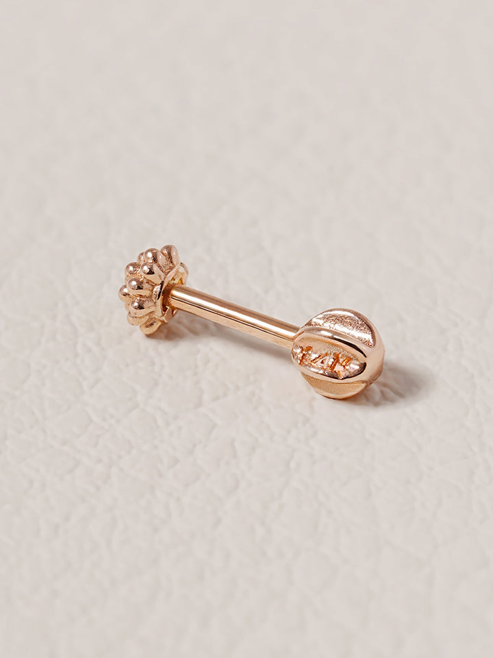 14K Solid Gold Cluster Cartilage Earring 18G16G