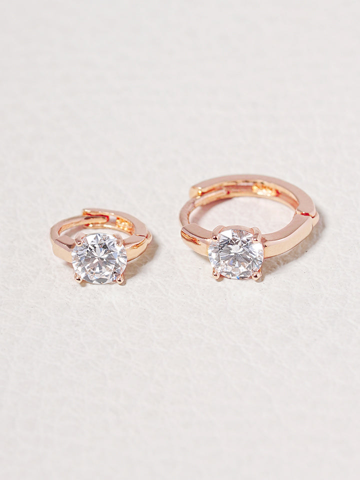 14K 18K Solid Gold Lab Diamond Mini Cartilage Hoop Earring