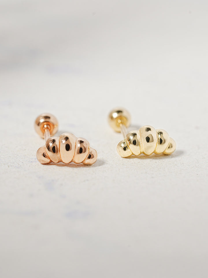 14K Solid Gold Lovely Volume Cartilage Earring 20G