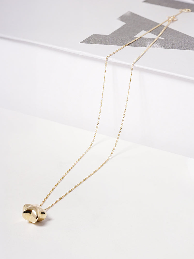 14K Solid Gold Star Golden Layer Necklace