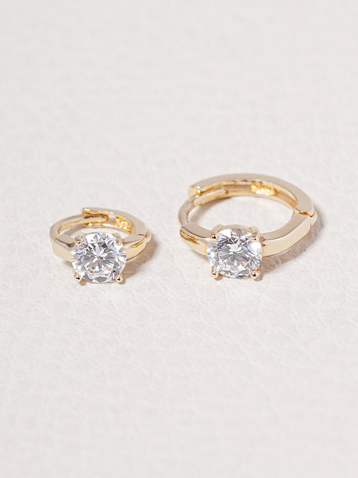 14K 18K Solid Gold Lab Diamond Mini Cartilage Hoop Earring