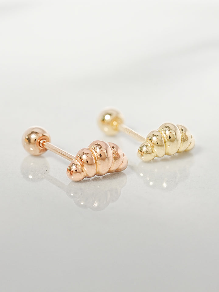 14K Solid Gold Lovely Volume Cartilage Earring 20G