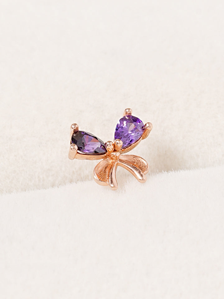 14K Gold Moonlight Ribbon Cartilage Earring 18G16G