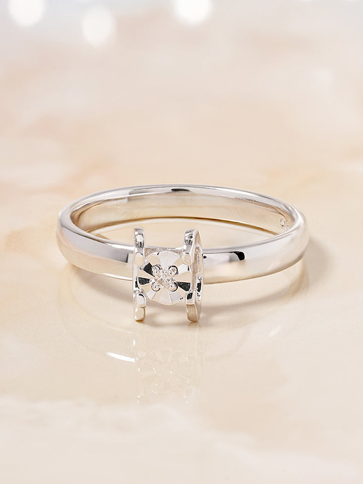 14K 18K Solid Gold Platinum Frame Diamond Ring