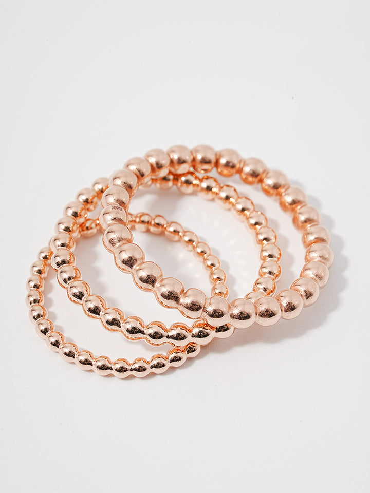 14K Solid Gold Layered Volume Bubble Ball Ring