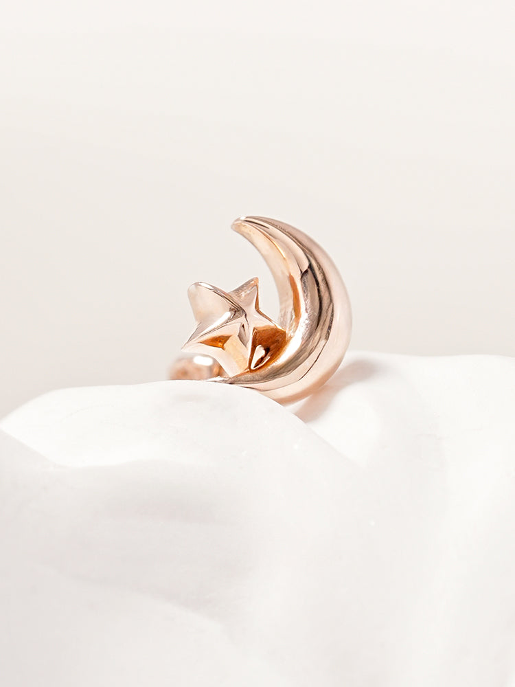 14K Solid Gold Dreaming Night Cartilage Earring 18G16G