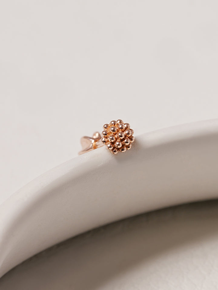 14K Solid Gold Cluster Cartilage Earring 18G16G