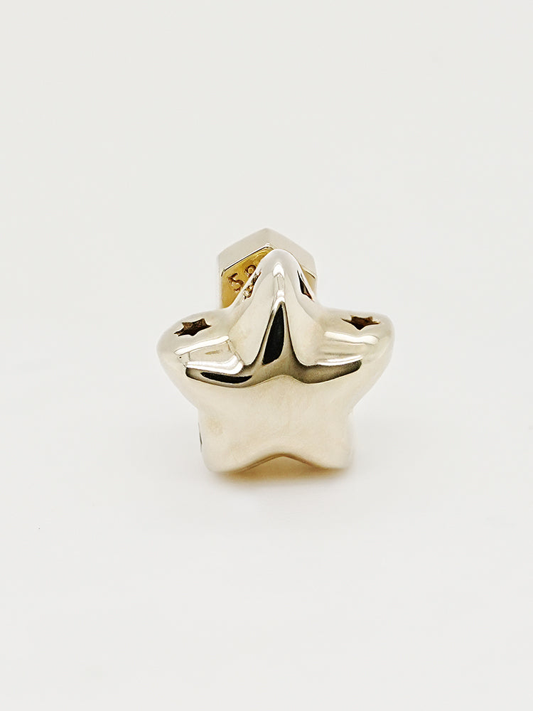 14K Solid Gold Star Golden Layer Cartilage Earring 18G