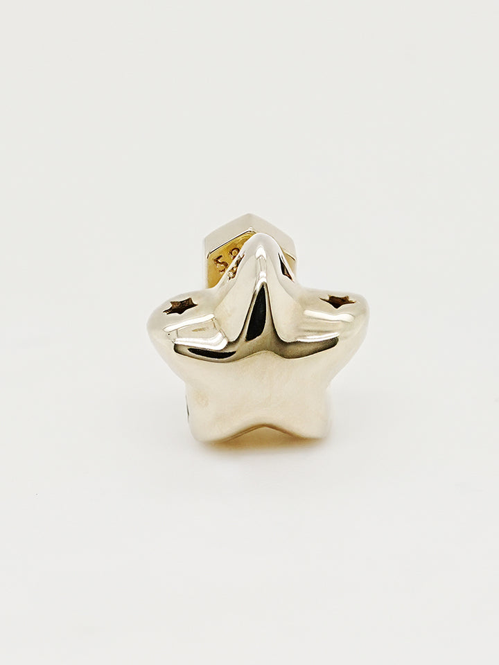 14K Solid Gold Star Golden Layer Cartilage Earring 18G