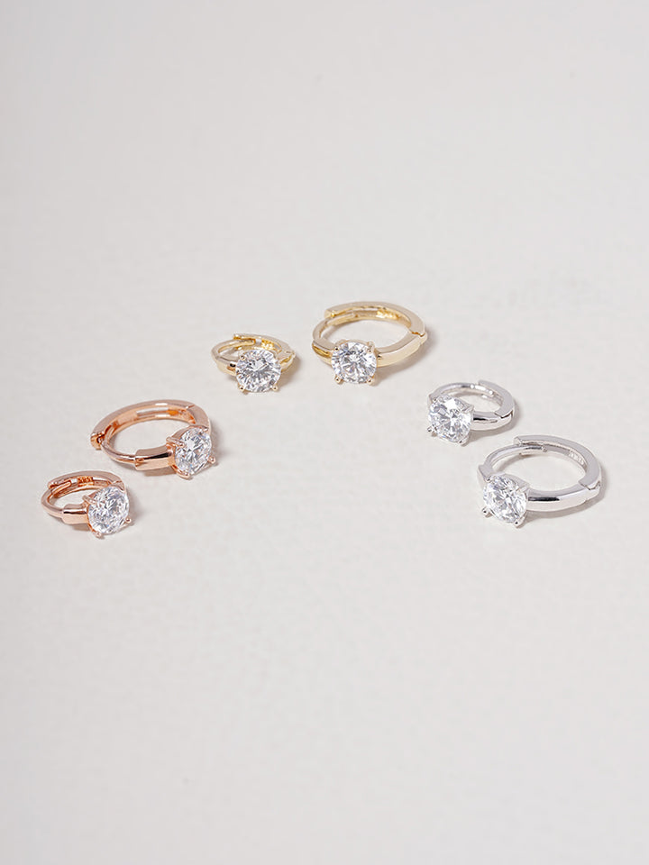 14K 18K Solid Gold Lab Diamond Mini Cartilage Hoop Earring