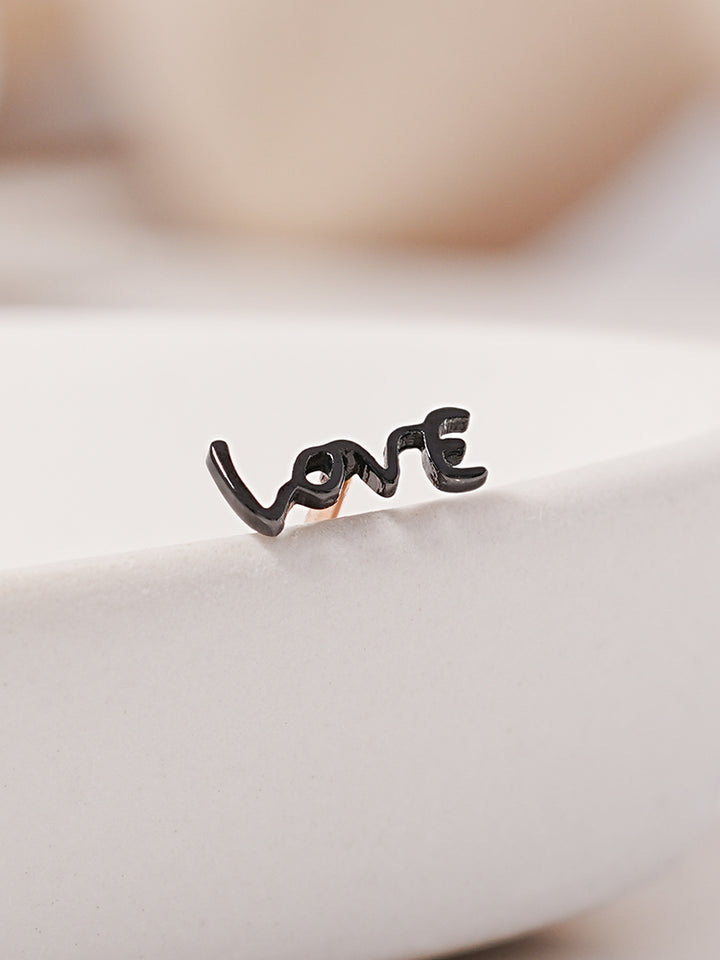 14K Gold Lettering Tattoo Cartilage Earring 18G16G