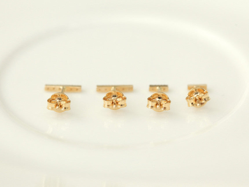 14K Gold Cubic Stick Cartilage Earring S,M 20G