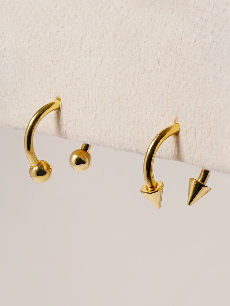 Circular Cone C-Shaped Surgical Steel Piercing 16G