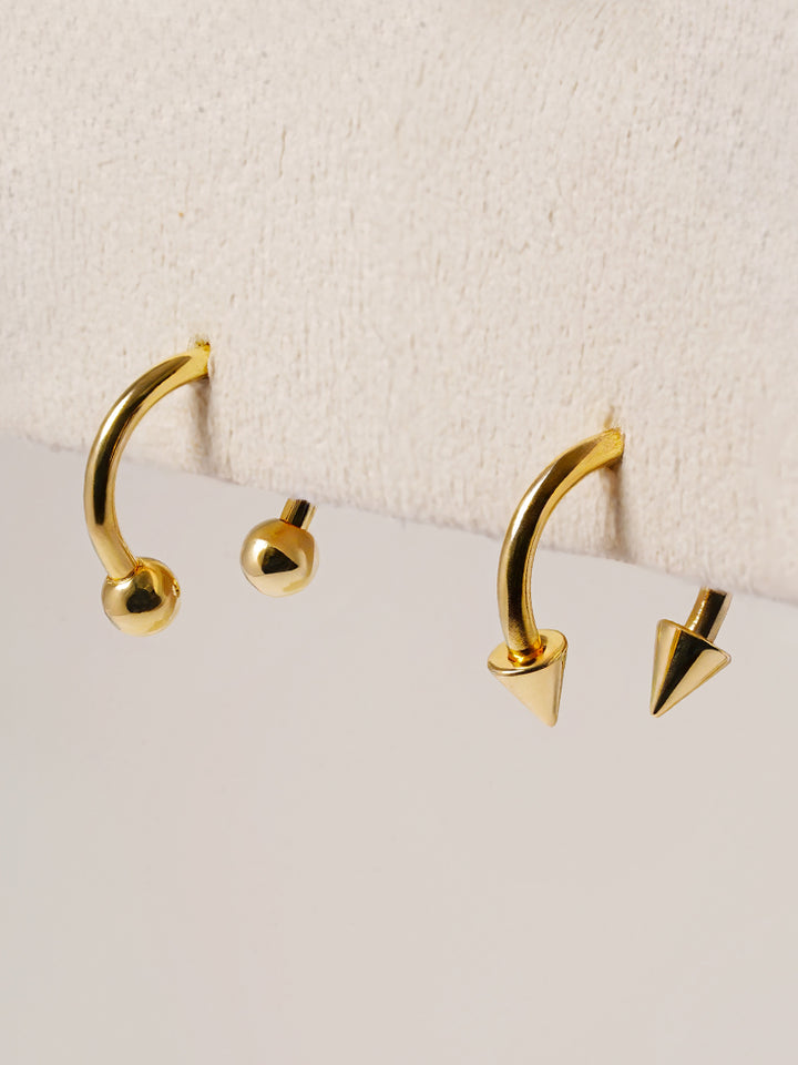 Circular Cone C-Shaped Surgical Steel Piercing 16G