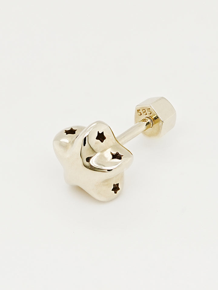 14K Solid Gold Star Golden Layer Cartilage Earring 18G