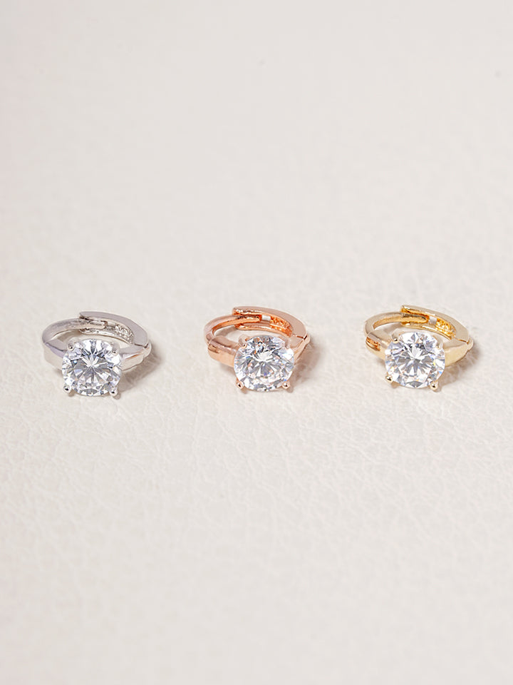 14K 18K Solid Gold Lab Diamond Mini Cartilage Hoop Earring