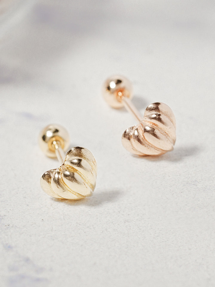 14K Solid Gold Lovely Volume Cartilage Earring 20G