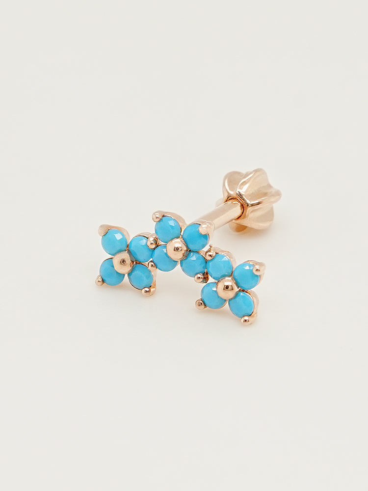 14K Gold Moment in Bloom Cartilage Earring 18G16G