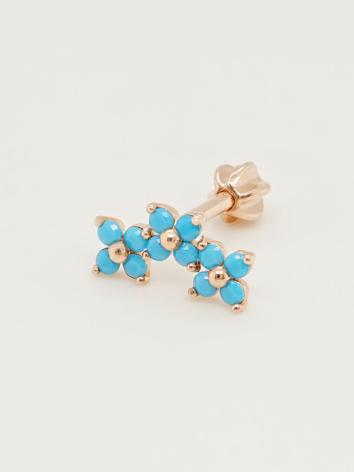 14K Gold Moment in Bloom Cartilage Earring 18G16G