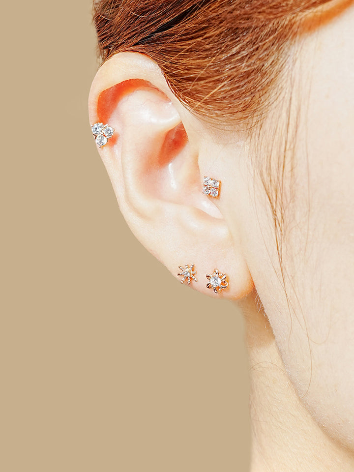 14K Solid Gold Wish Cartilage Earrings Collection 20G