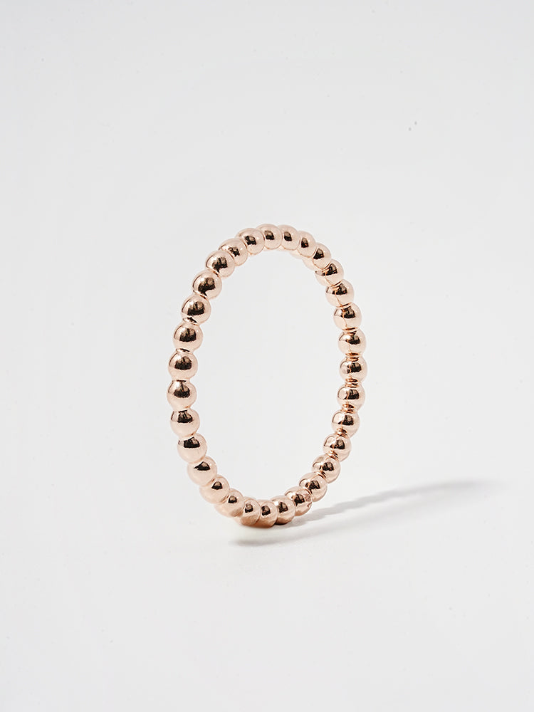 14K Solid Gold Layered Volume Bubble Ball Ring