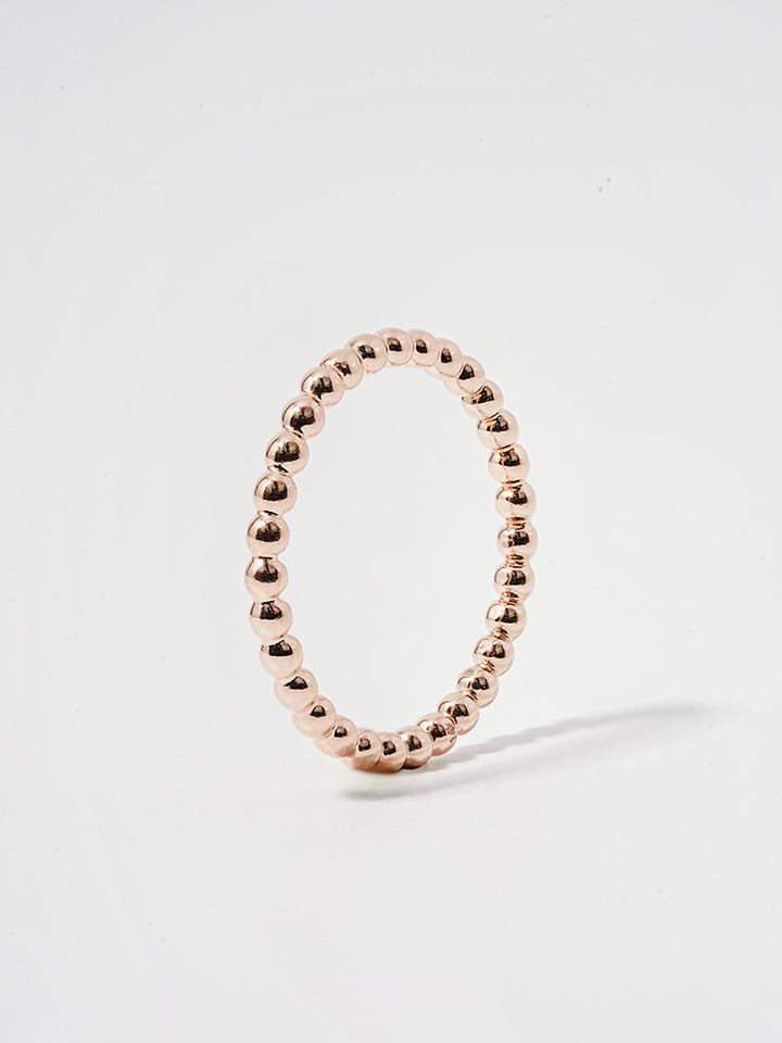 14K Solid Gold Layered Volume Bubble Ball Ring