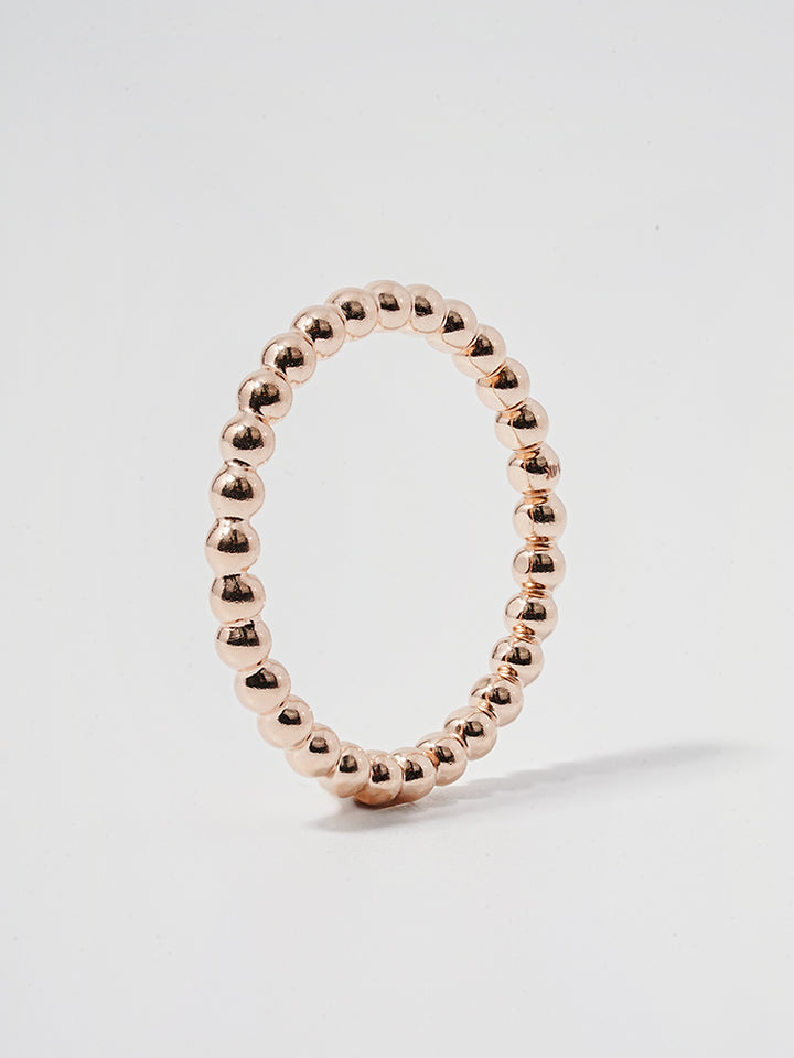 14K Solid Gold Layered Volume Bubble Ball Ring