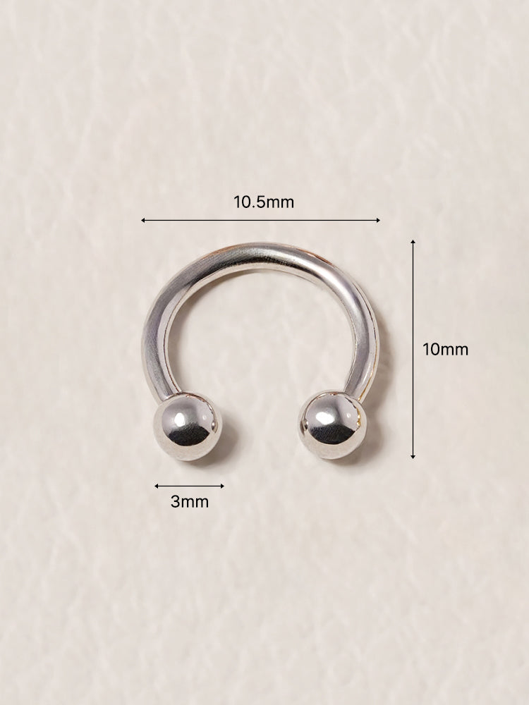 Circular Barbell C-Shaped Surgical Steel Piercing 16G