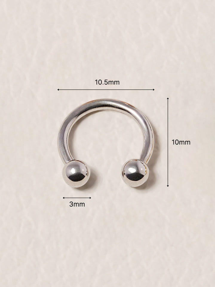 Circular Barbell C-Shaped Surgical Steel Piercing 16G