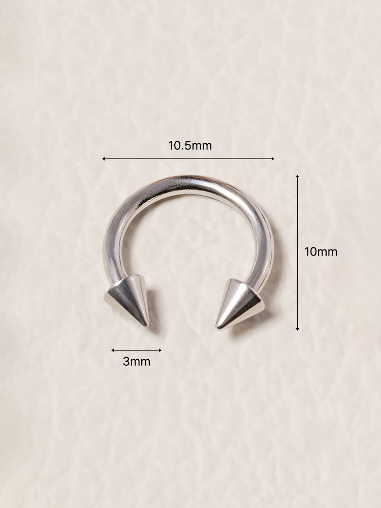 Circular Cone C-Shaped Surgical Steel Piercing 16G