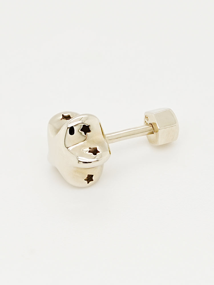 14K Solid Gold Star Golden Layer Cartilage Earring 18G