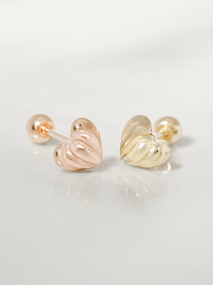 14K Solid Gold Lovely Volume Cartilage Earring 20G