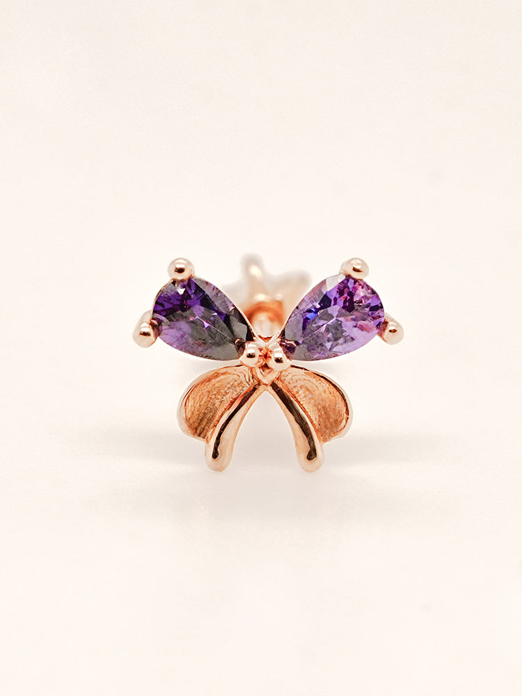 14K Gold Moonlight Ribbon Cartilage Earring 18G16G