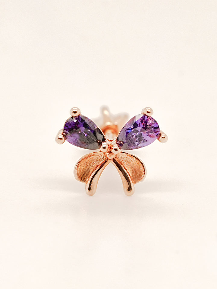 14K Gold Moonlight Ribbon Cartilage Earring 18G16G