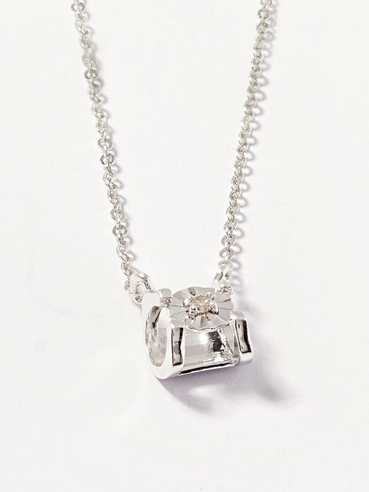 14K 18K Solid Gold Platinum Frame Diamond Necklace