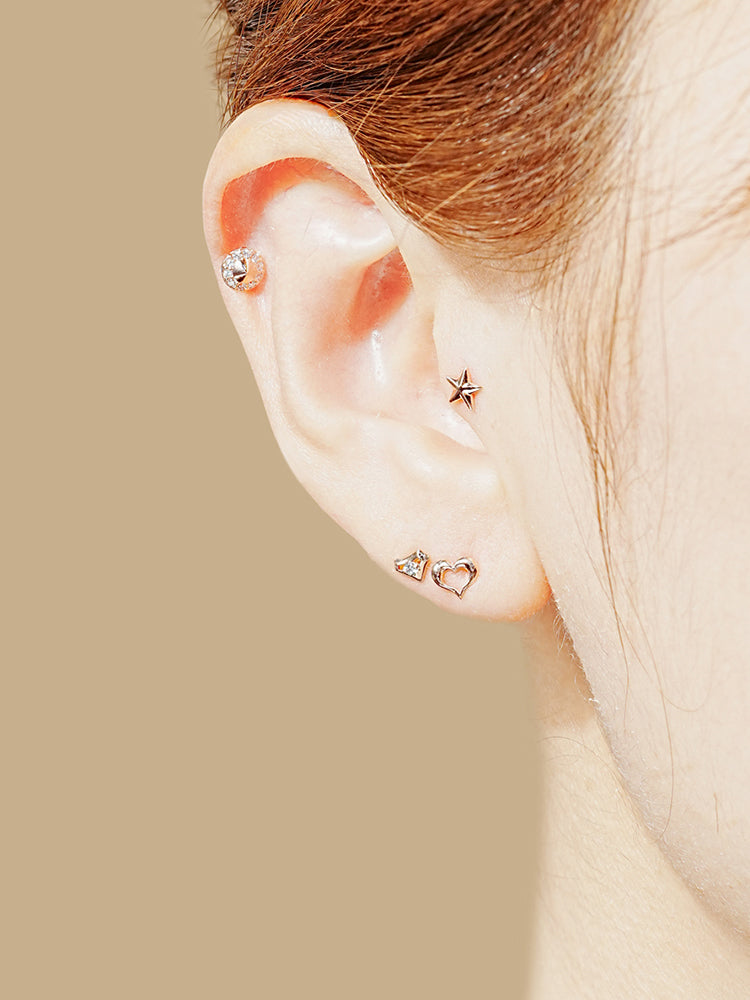 14K Solid Gold Wish Cartilage Earrings Collection 20G