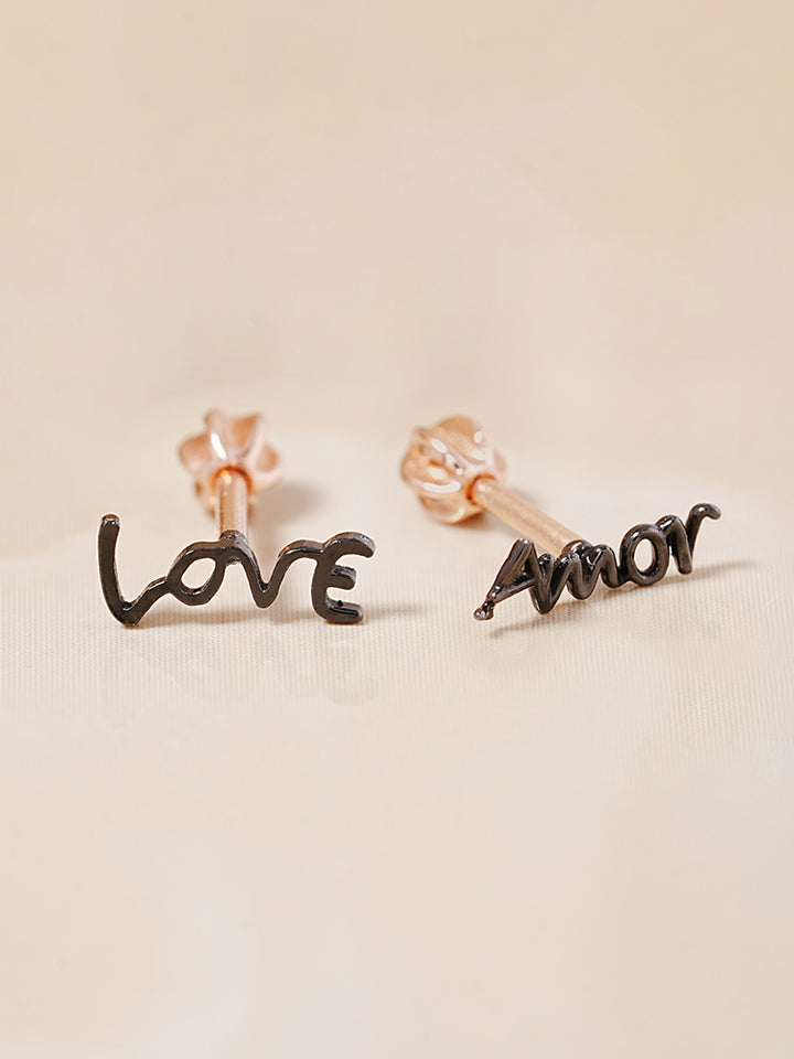 14K Gold Lettering Tattoo Cartilage Earring 18G16G