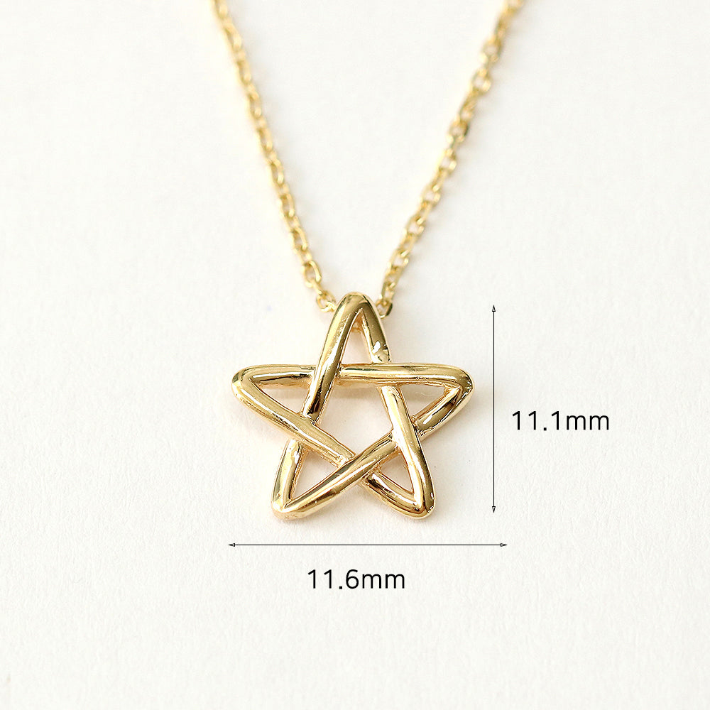 14K Gold Star Necklace