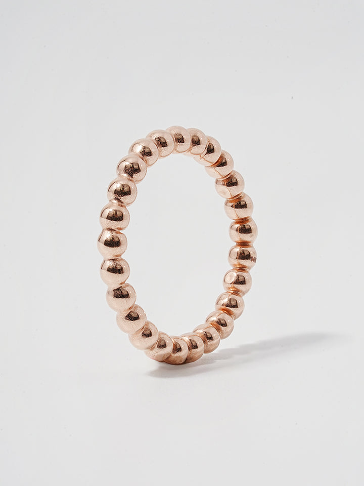 14K Solid Gold Layered Volume Bubble Ball Ring