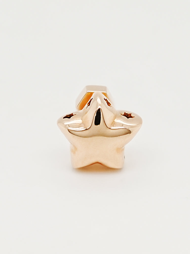 14K Solid Gold Star Golden Layer Cartilage Earring 18G