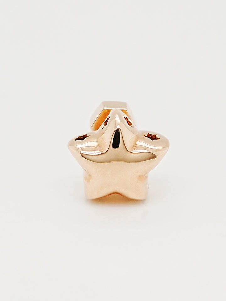 14K Solid Gold Star Golden Layer Cartilage Earring 18G