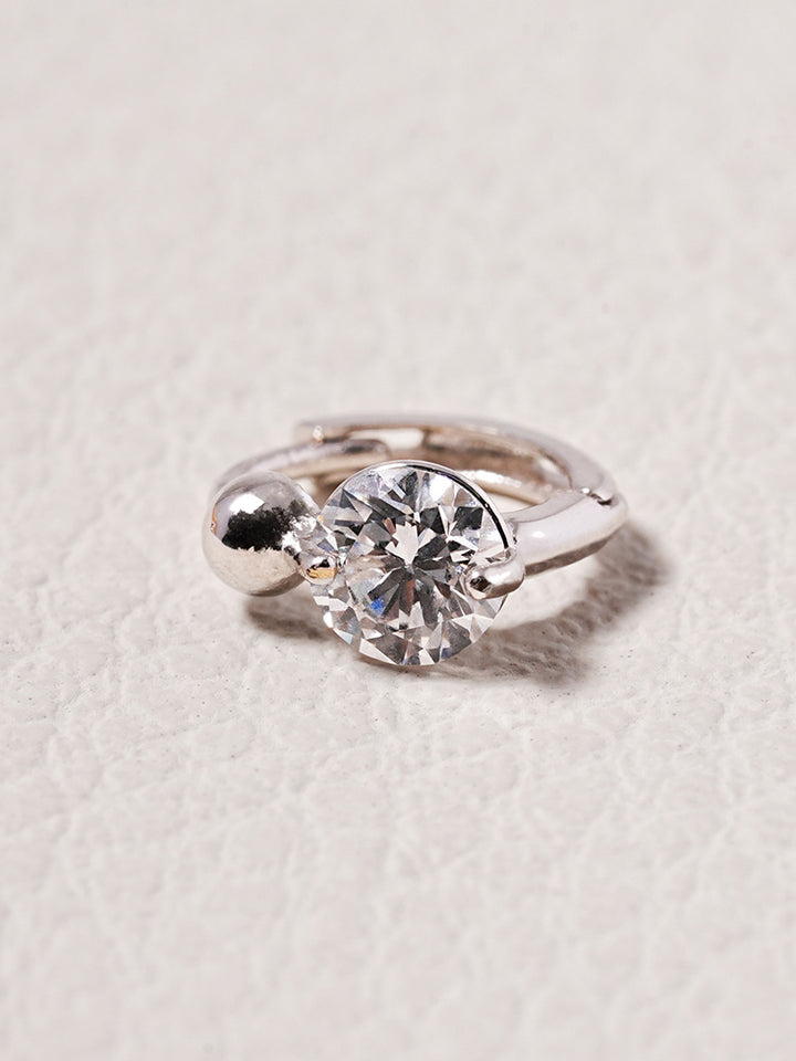 14K 18K Solid Gold Lab Diamond Mini Rediant Cartilage Hoop Earring